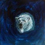 Polar bear Portrait painting 7 copyright Christine Montague
