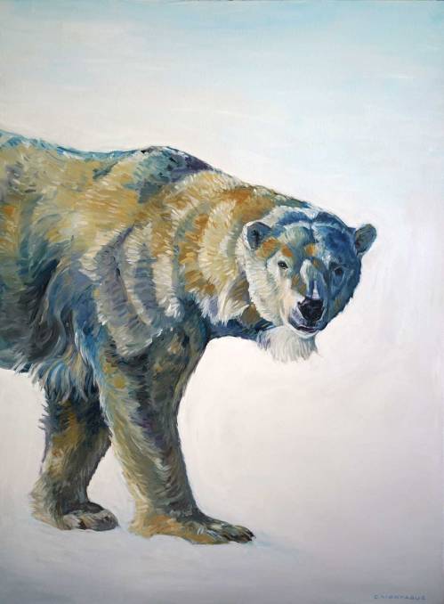 polar bear painting by Christine Montague